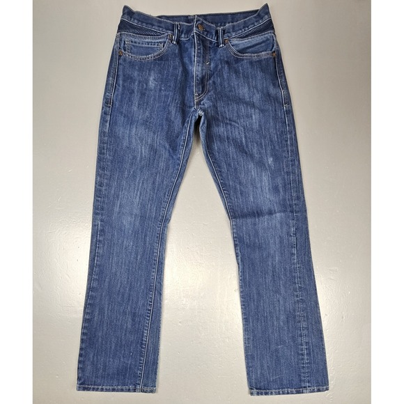 Levis 527 Jeans Mens‎ 33x34 Bootcut Medium Wash Y2k Blue Denim Black Label. - Picture 1 of 8